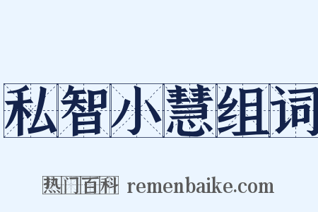 私智小慧组词是什么意思的图片